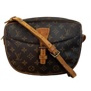 Authentic Louis Vuitton Crossbody Bag Jeunefille MM Monogram Used LV Handbag Vin